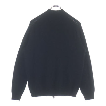 Moncler Maglione Tricot Cardigan Nylon Trim Jacket Black — view 2