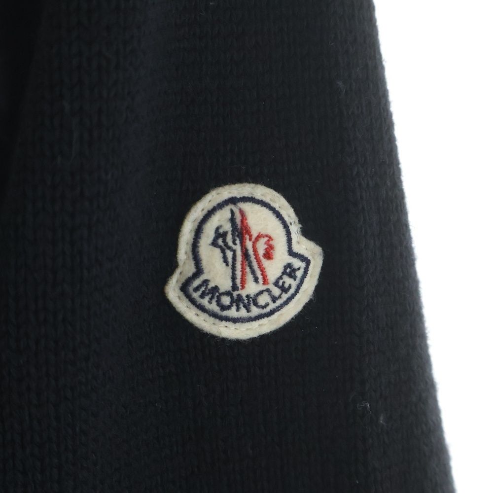 Moncler Maglione Tricot Cardigan Nylon Trim Jacket Black — view 6