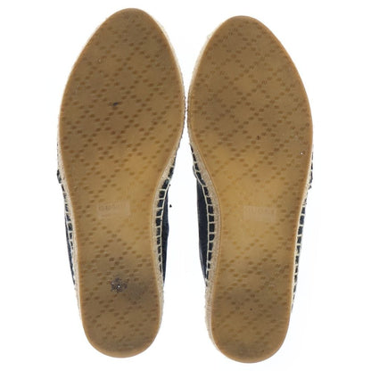 Gucci GG Canvas Espadrille Flat Shoes Navy — view 5