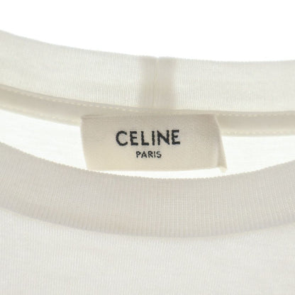 Celine Triomphe One Point Logo Embroidery Crew Neck Short Sleeve T-Shirt Cotton — view 7