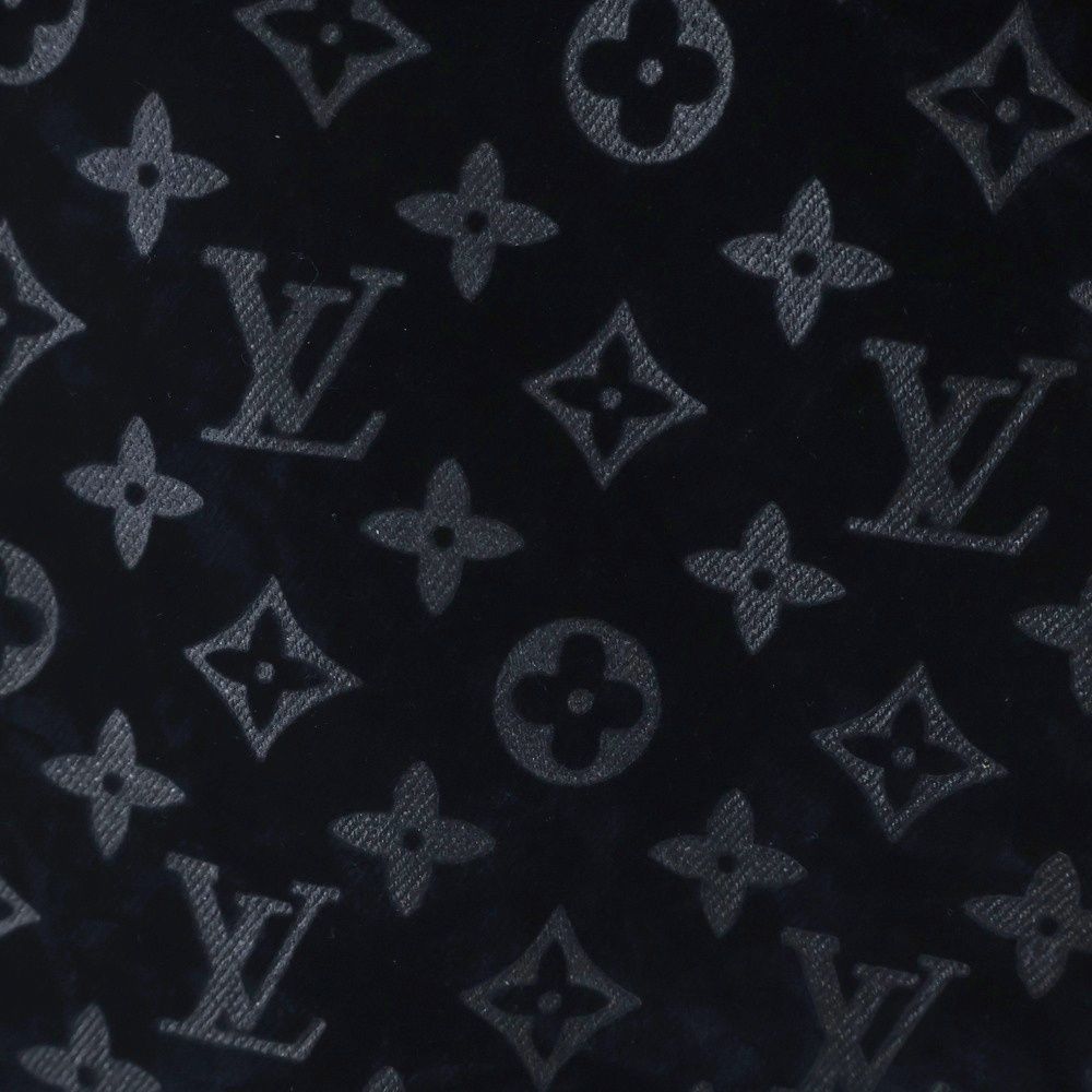 Louis Vuitton Monogram Bree Velour Denim Pants Jeans Navy Frv — view 5