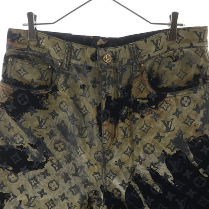 Louis Vuitton Monogram Bree Velour Denim Pants Jeans Navy Frv — view 3