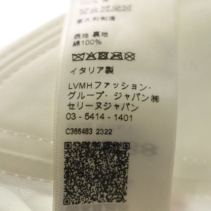 Celine Triomphe Patch Logo Cotton 6 Panel Baseball Cap Hat White — view 8