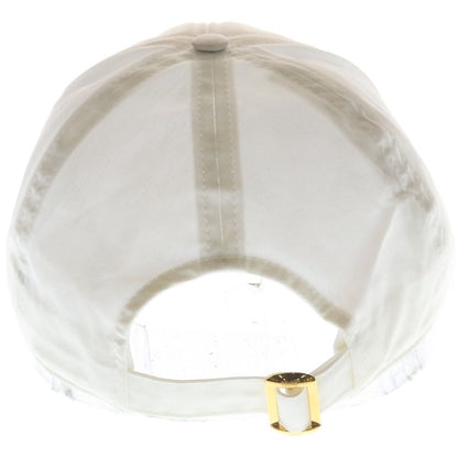 Celine Triomphe Patch Logo Cotton 6 Panel Baseball Cap Hat White — view 2