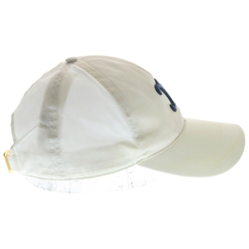 Celine Triomphe Patch Logo Cotton 6 Panel Baseball Cap Hat White — view 3