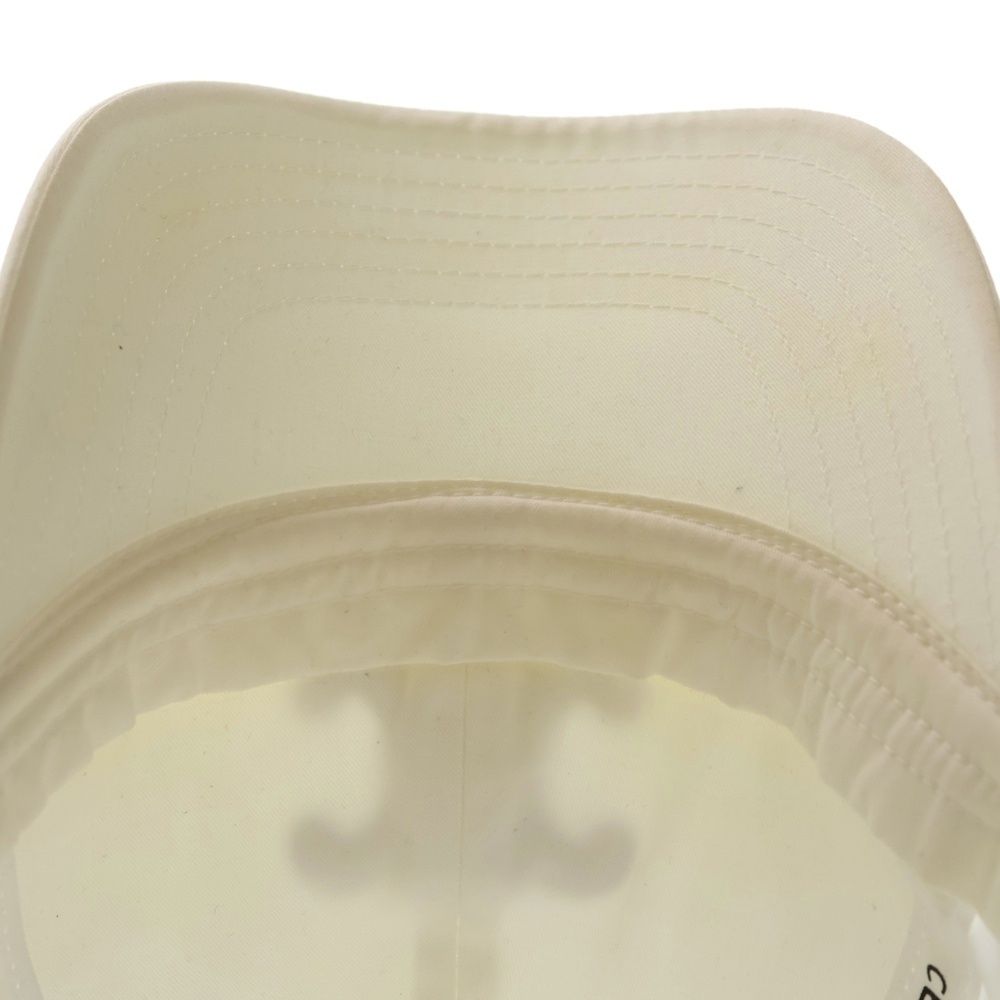 Celine Triomphe Patch Logo Cotton 6 Panel Baseball Cap Hat White — view 6