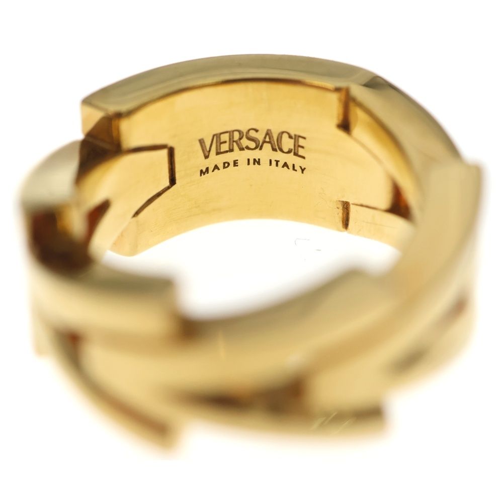 Versace Chain Ring Logo Gold