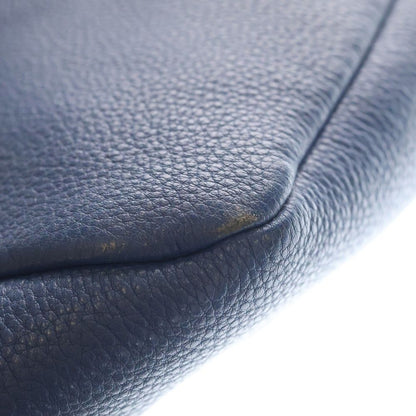 Prada Triangle Logo Tote Blue Leather — view 5
