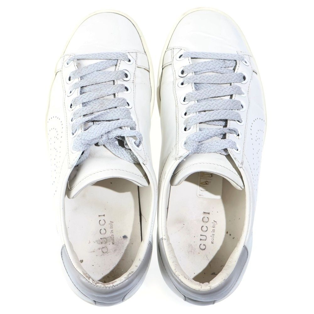 Gucci Interlocking Leather Sneakers White — view 4