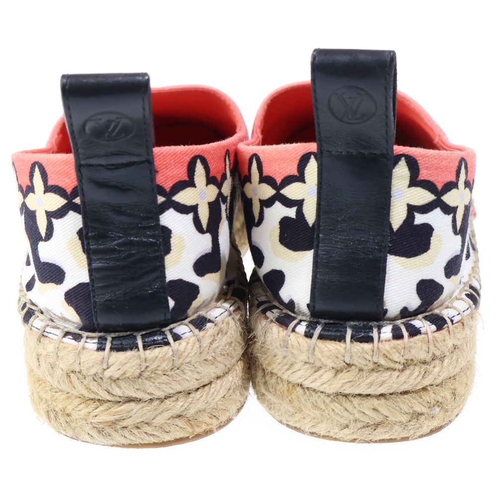 Louis Vuitton Jungle Flat Espadrille Canvas Slip on White Orange — view 3