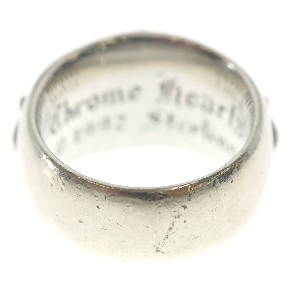 Chrome Hearts Flrl Crs P Dia Floral Black Sling Pave Diamond Silver Ring — view 2
