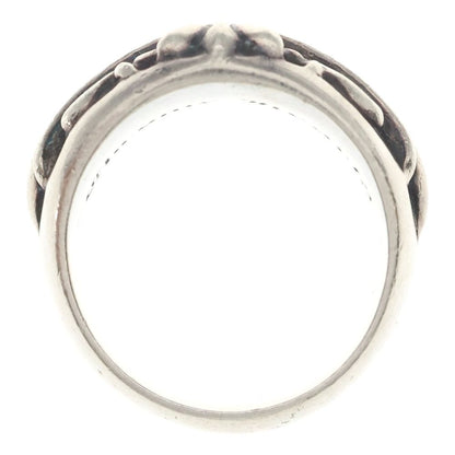 Chrome Hearts Flrl Crs P Dia Floral Black Sling Pave Diamond Silver Ring — view 6