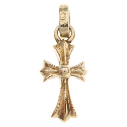 Chrome Hearts 22k Crs Baby Fat Cross Pendant Top Gold