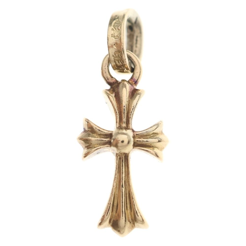 Chrome Hearts 22k Crs Baby Fat Cross Pendant Top Gold — view 2
