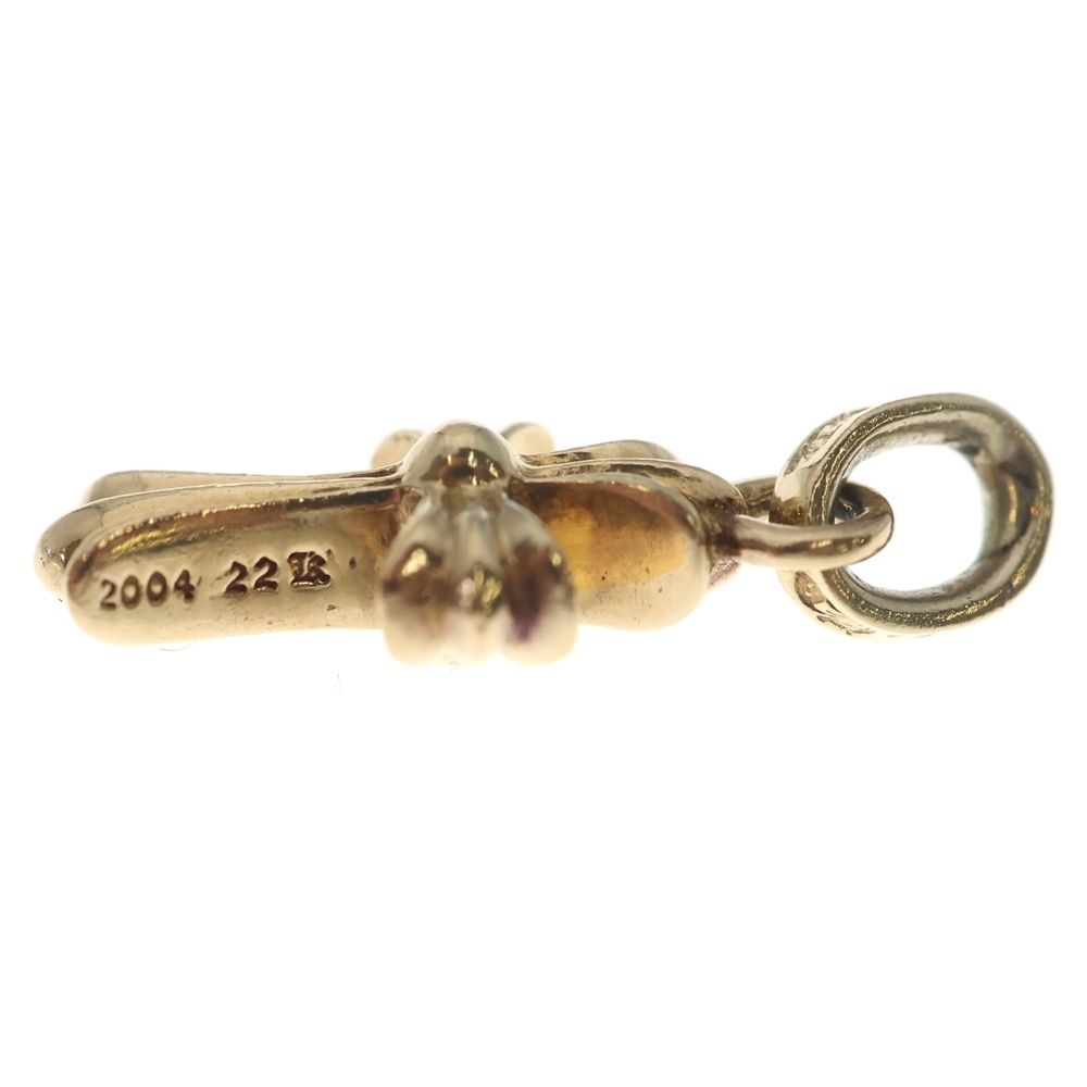 Chrome Hearts 22k Crs Baby Fat Cross Pendant Top Gold — view 3