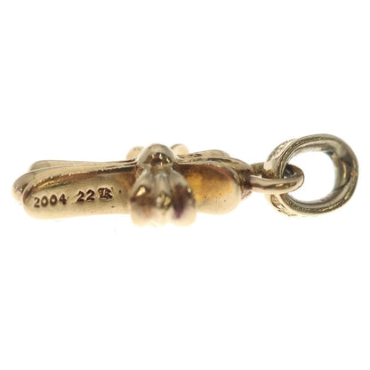 Chrome Hearts 22k Crs Baby Fat Cross Pendant Top Gold — view 3