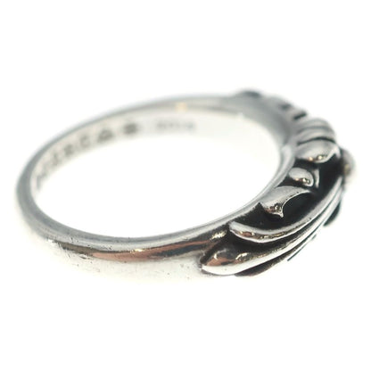 Chrome Hearts Baby Classic Floral Black Sling Silver Ring — view 3