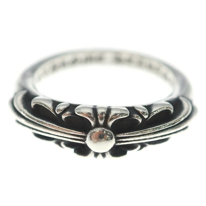 Chrome Hearts Baby Classic Floral Black Sling Silver Ring — view 4