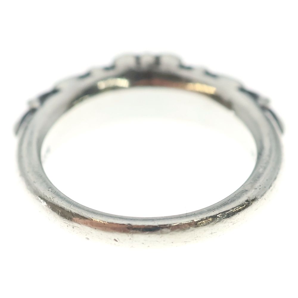 Chrome Hearts Baby Classic Floral Black Sling Silver Ring — view 2