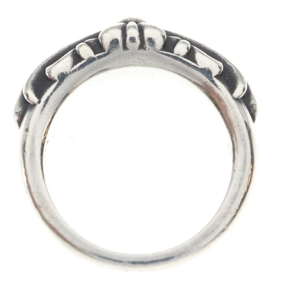Chrome Hearts Baby Classic Floral Black Sling Silver Ring — view 6