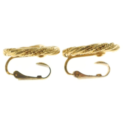 Chanel Logo Round Earrings Gold — view 3