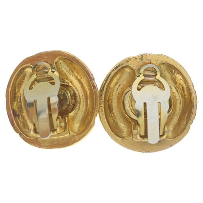 Chanel Faux Pearl Round Earrings Gold — view 2