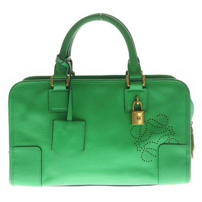 Loewe Amazona 28 Limited Edition Boston Bag Green Leather Gold