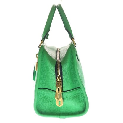 Loewe Amazona 28 Limited Edition Boston Bag Green Leather Gold — view 3