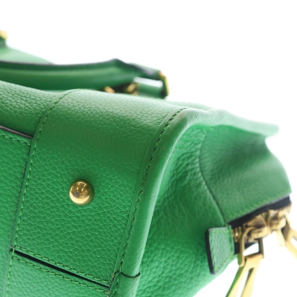 Loewe Amazona 28 Limited Edition Boston Bag Green Leather Gold — view 5