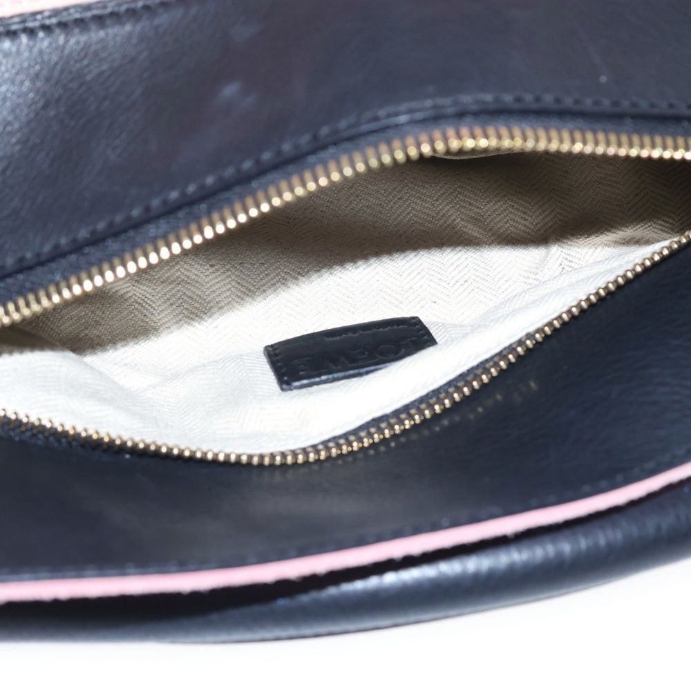Loewe Puzzle 2-Way Shoulder Bag Black Pink Suede Gold — view 4