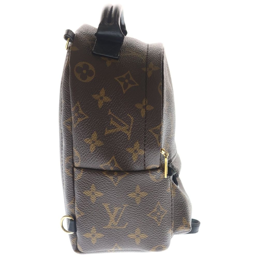 Louis Vuitton Palm Springs Mini Leather Backpack Gold Brown — view 3