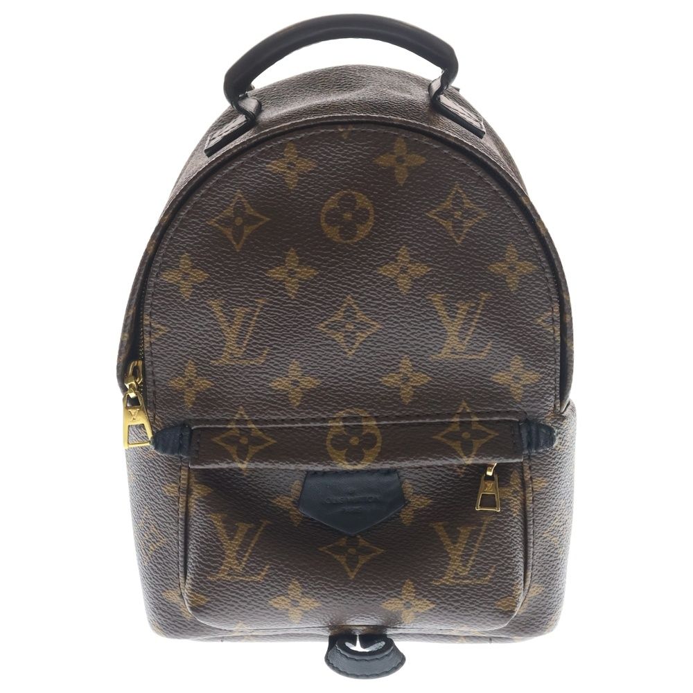 Louis Vuitton Palm Springs Mini Leather Backpack Gold Brown