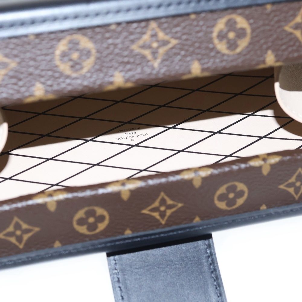 Louis Vuitton Monogram Petite Shoulder Bag Trunk Brown Black Leather Gold — view 4