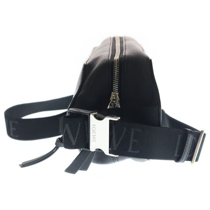 Loewe Convertible Sling Waist Bag Black Leather Silver — view 3