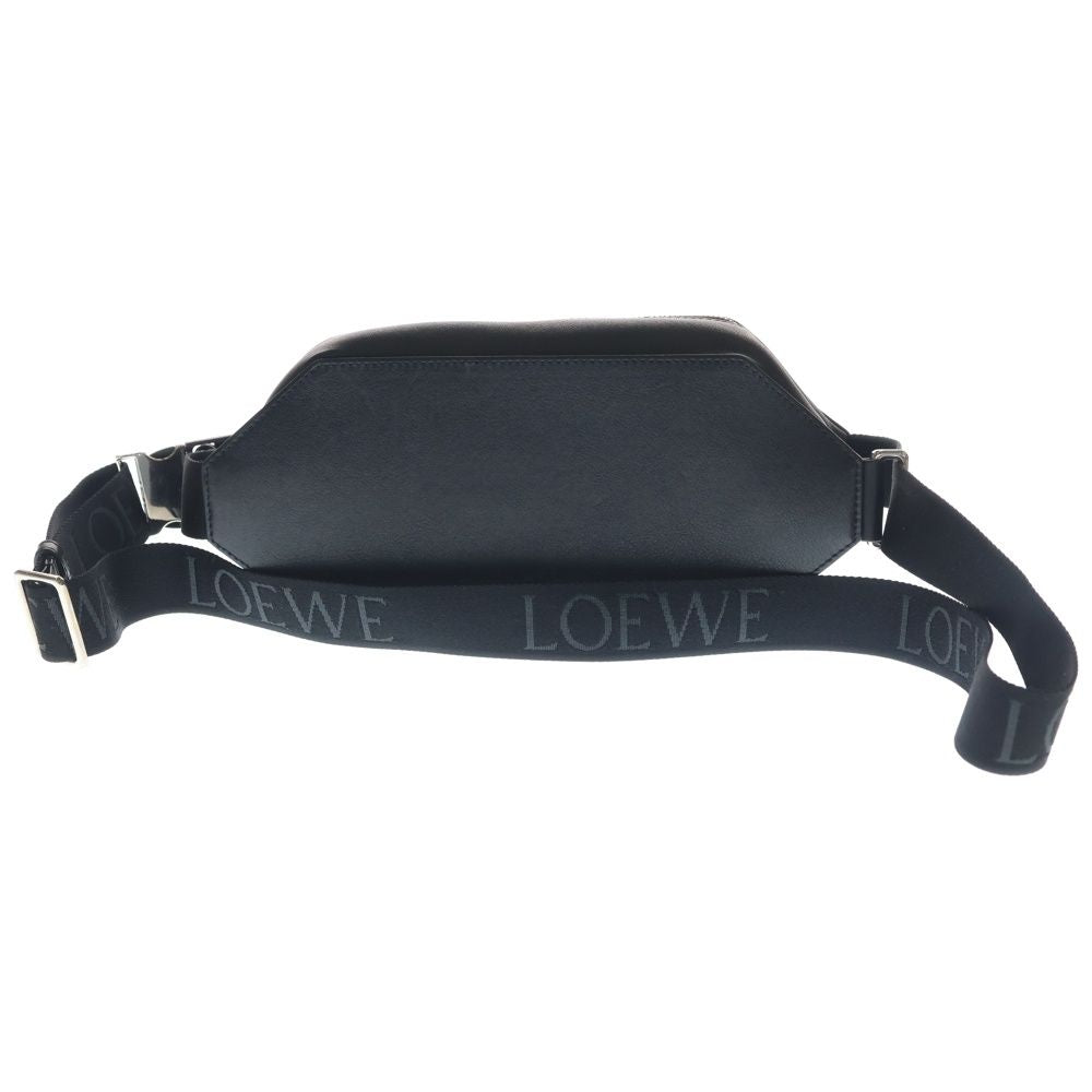 Loewe Convertible Sling Waist Bag Black Leather Silver — view 2