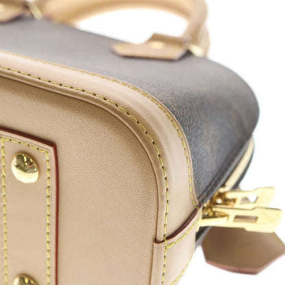 Louis Vuitton Monogram Alma BB 2-Way Shoulder Bag Brown Leather Gold — view 5