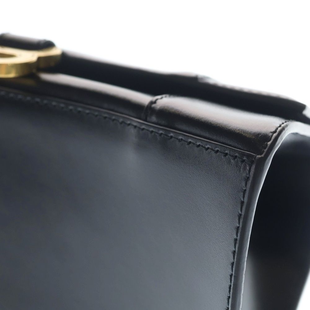 Balenciaga Hourglass Small 2-Way Shoulder Bag Black Leather Gold — view 5