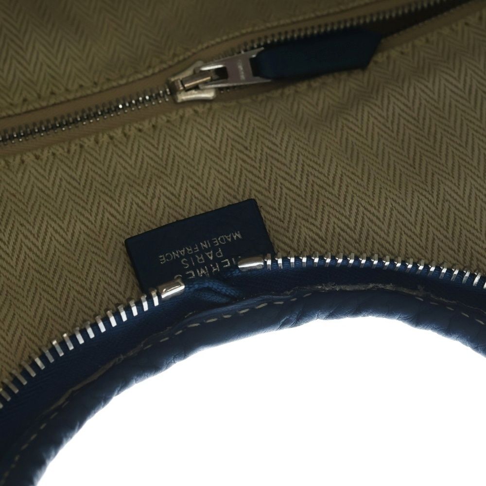 Hermes Masai PM Blue Jean 2-Way Shoulder Bag Tote Leather Taurillon Silver — view 4
