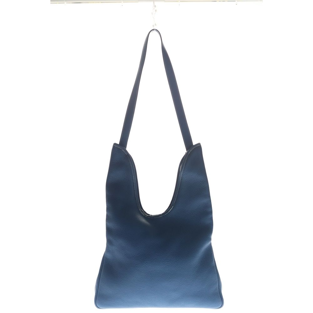 Hermes Masai PM Blue Jean 2-Way Shoulder Bag Tote Leather Taurillon Silver — view 2