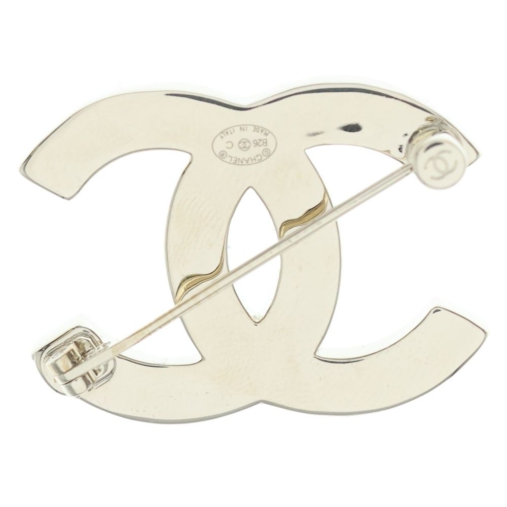Chanel CC Logo Line Stone Denim Brooch — view 2