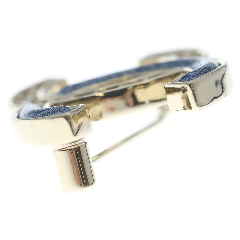 Chanel CC Logo Line Stone Denim Brooch — view 4