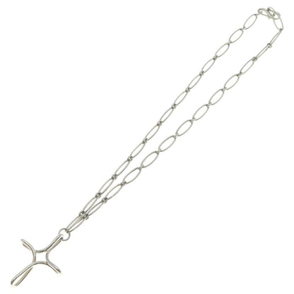Tiffany & Co Infinity Cross Large Pendant Necklace Chain Silver — view 2