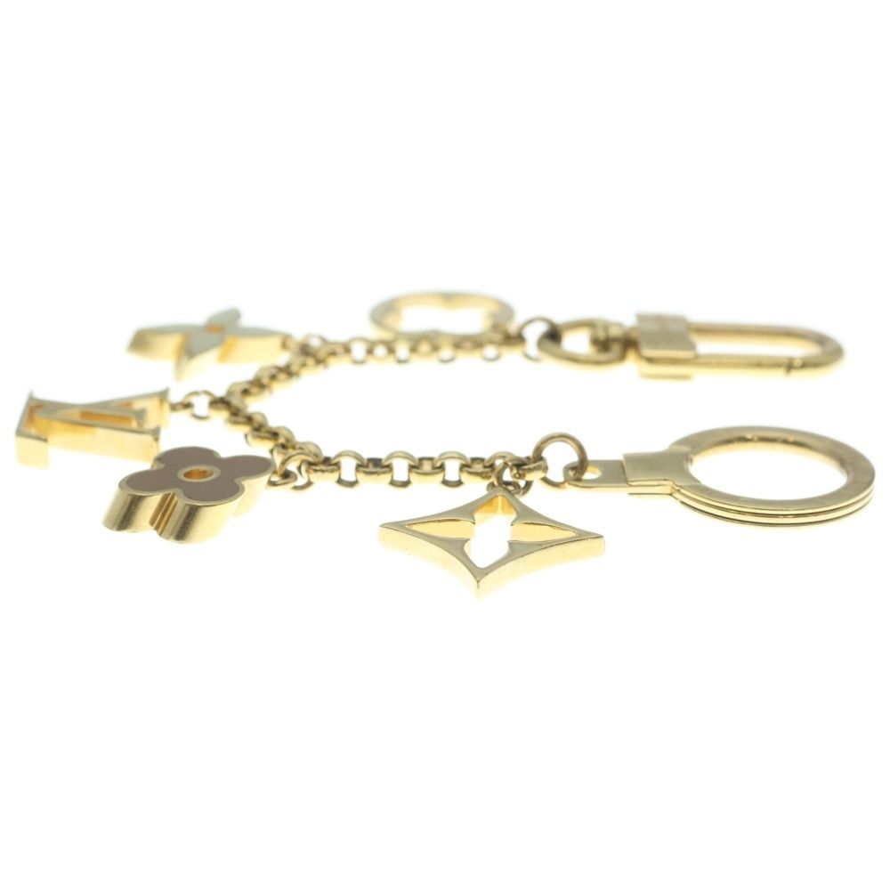 Louis Vuitton Fleur Ledo Monogram Bag Charm Gold — view 4