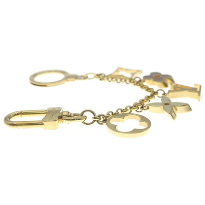 Louis Vuitton Bag Charm Chain Fleur de Monogram Bag Key Holder Gold Pink — view 3