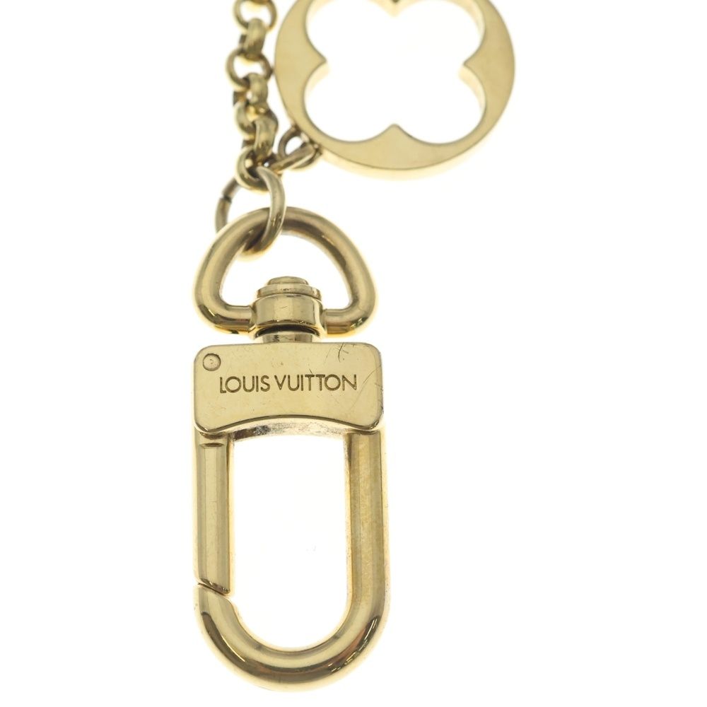 Louis Vuitton Bag Charm Chain Fleur de Monogram Bag Key Holder Gold Pink — view 5