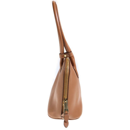 Miu Miu Embossed Logo Tote Brown Cognac Leather — view 3