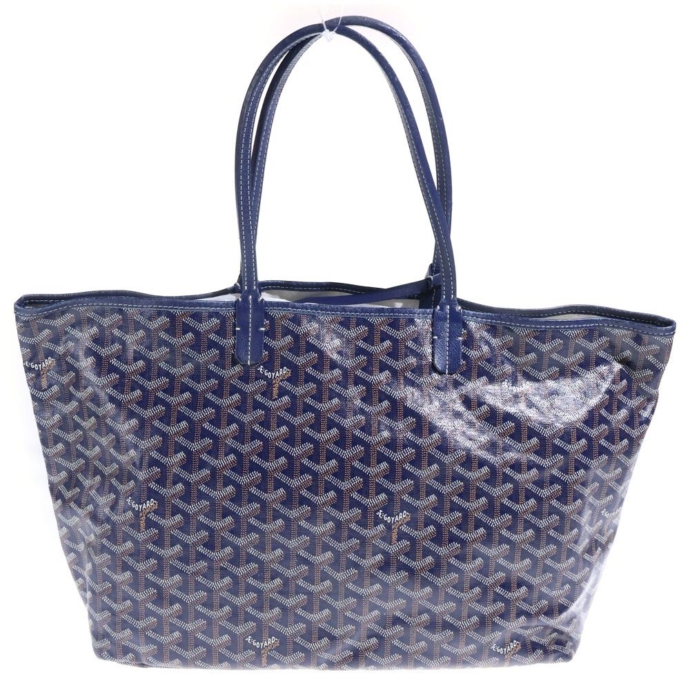 Goyard Saint Louis PM Tote Blue Navy Leather — view 2