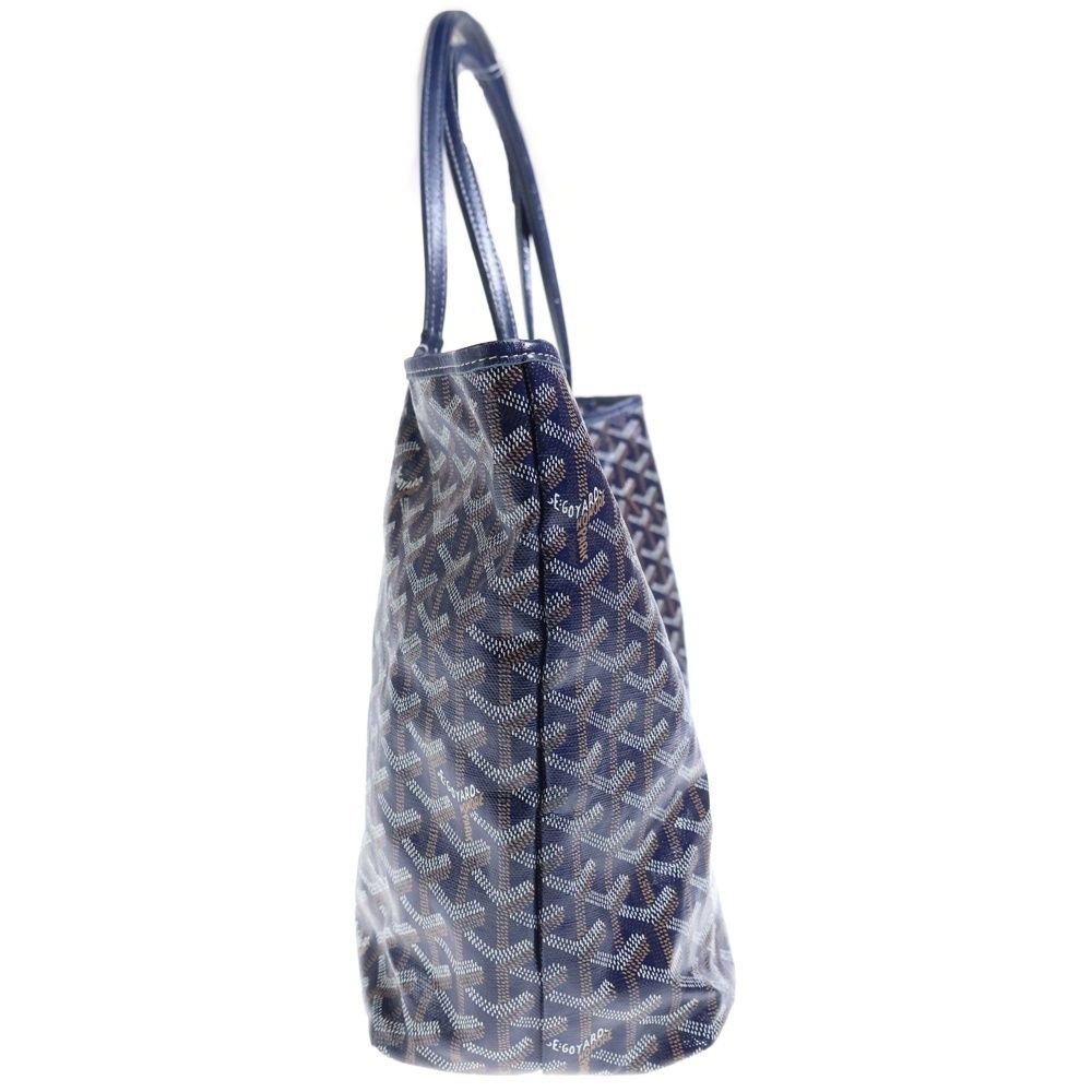 Goyard Saint Louis PM Tote Blue Navy Leather — view 3