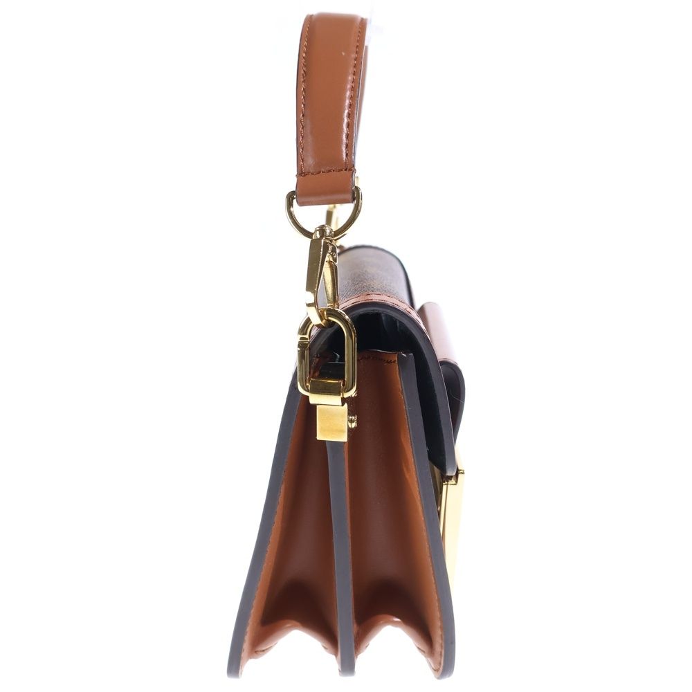 Louis Vuitton Monogram Reverse Dauphine Lock XL Shoulder Bag Brown Leather Gold — view 3