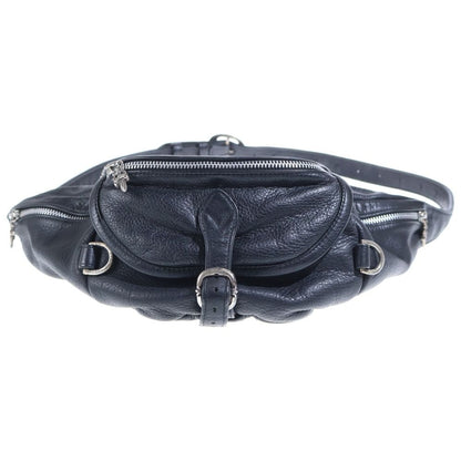 Chrome Hearts 1 Snat Pack Dagger Zip Gunslinger Belt Leather Waist Bag Black